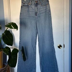 J. Crew wide leg denim jeans
